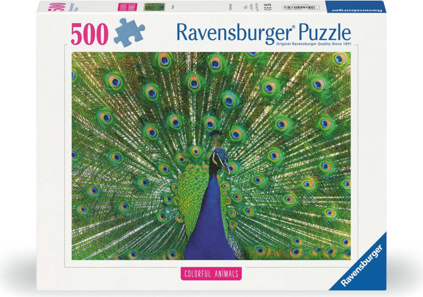 Puslespill 500 Påfugl Ravensburger