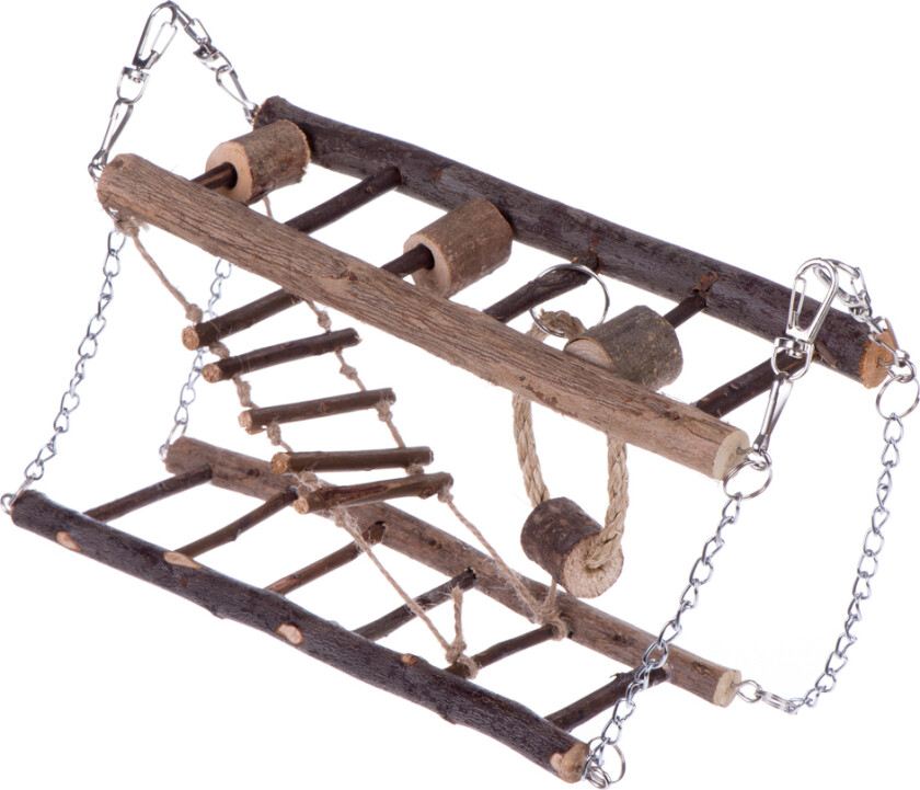 Hengebro av naturtre - L 27 x B 7 x H 17 cm
