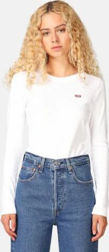 Hvit longsleeve Svart Unisex EU 46 2/3