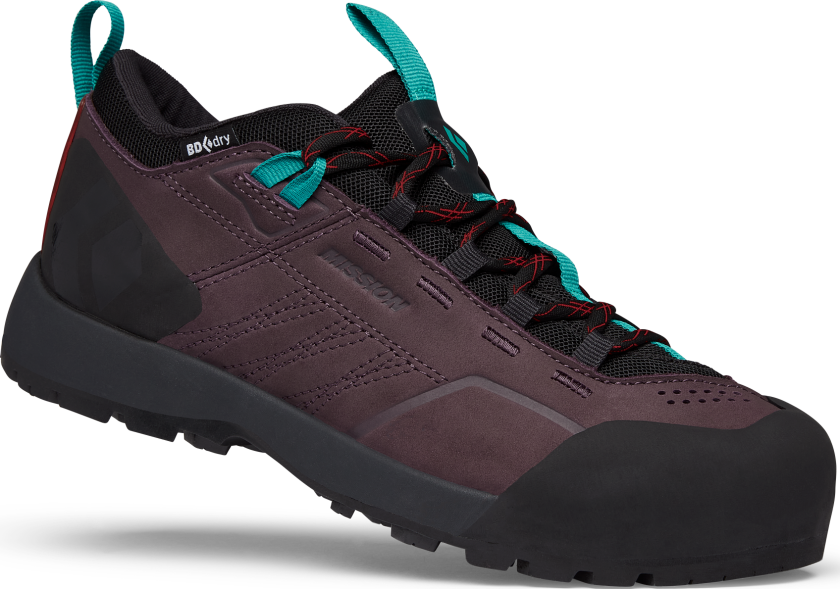 Women's Mission Leather Low Wp Approach Shoes 40, Mulberry/Black