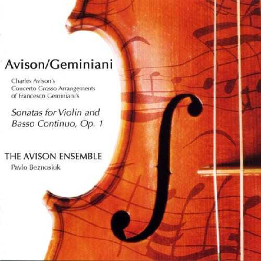 Avison Ensemble, Pavlo Beznosiuk Sonatas For Violin & Basso Continuo Op 1 CD