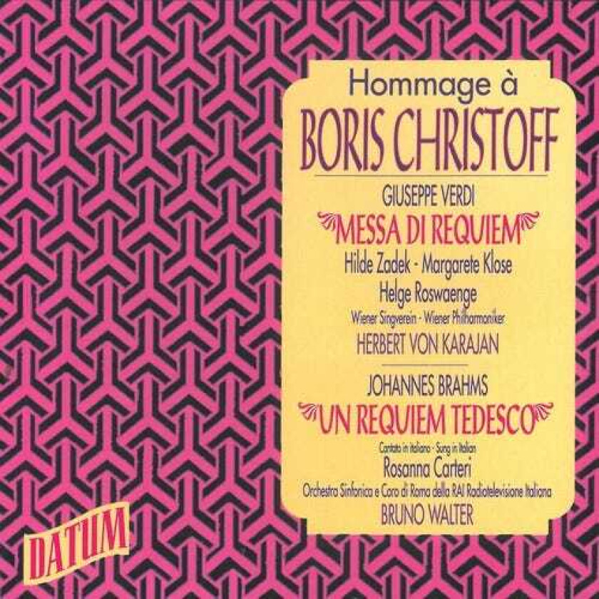 Carteri, Herbert Von Karajan Hommage A Boris Christoff CD