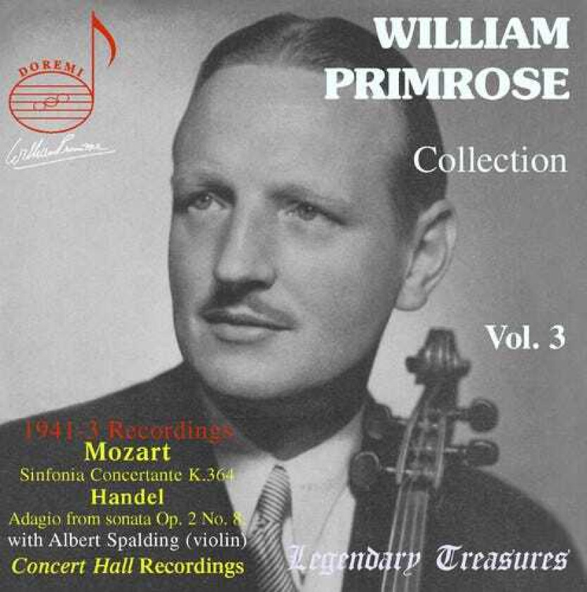 William Primrose, Albert Spalding, Andre Benoist, Vernon De Tar, Arthur Benjamin, Fritz Kreisler, Ottokar Novacek Collection 3 CD