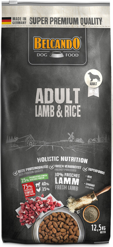 Adult lam & ris - 12,5 kg