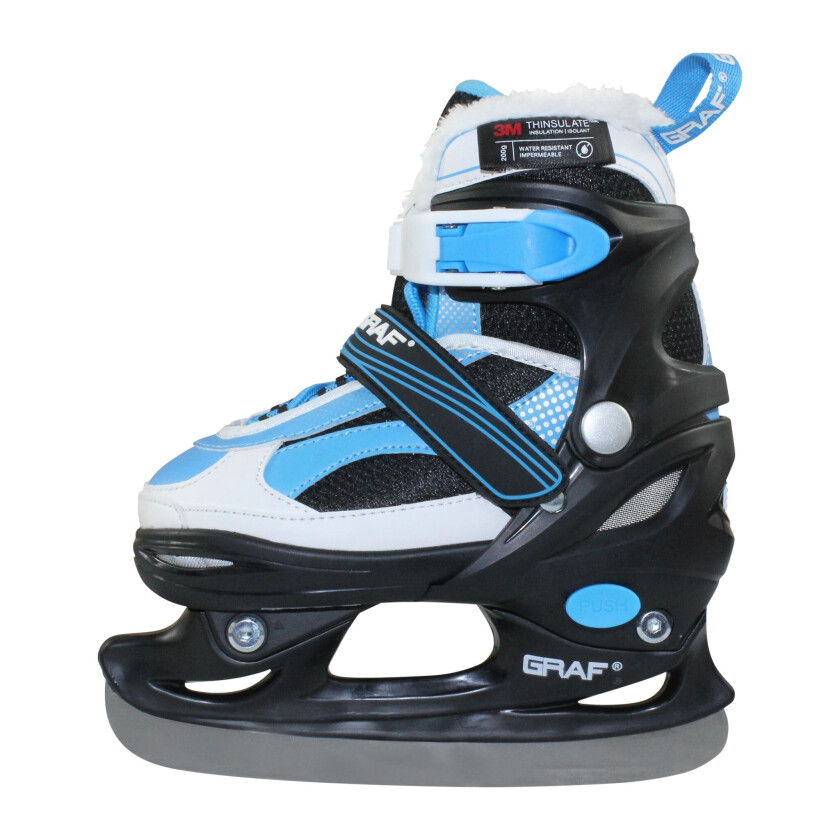 Thinsulate Kid Adj. Ice skate, hockeyskøyte barn BLACK/WHITE/BLUE