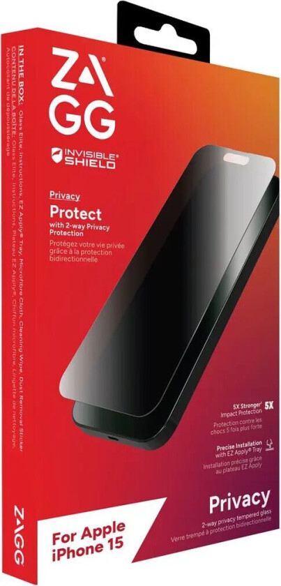 Zagg Invisibleshield Glass Elite Privacy Iphone 15