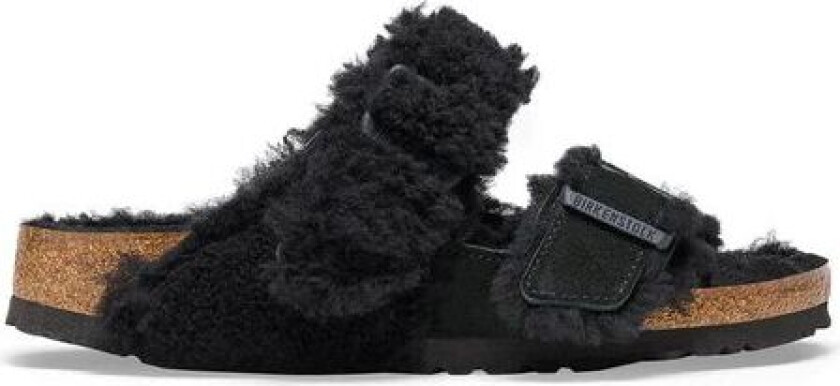 Arizona Split Teddy Parts Rivet Logo Suede Leather/Fur Narrow - Black 39