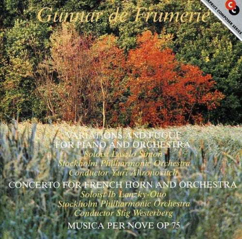 STOCKHOLM PHILHARMONIC ORCHESTRA Variations & Fugue For Piano & Orchestra CD