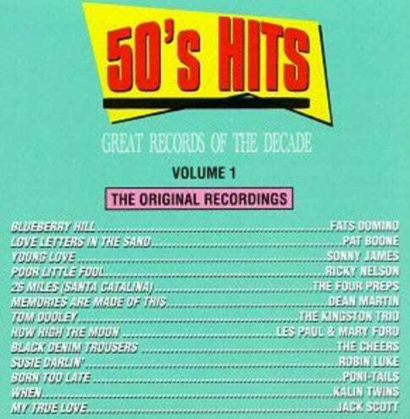 Diverse Artister 50's Pop Hits 1 CD