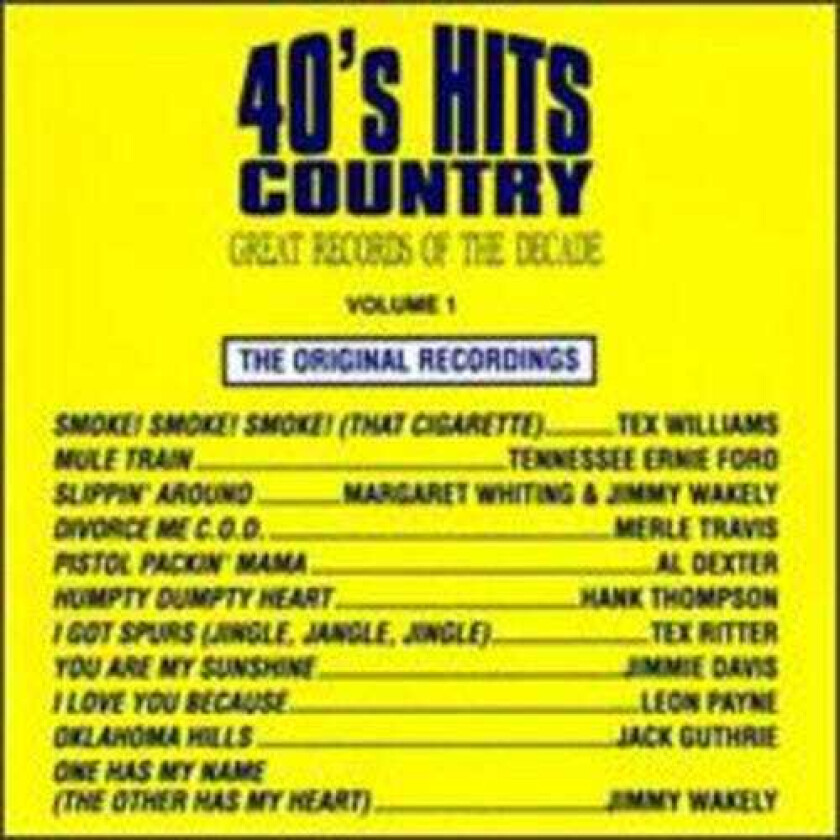 Diverse Artister 40's Country Hits 1 CD