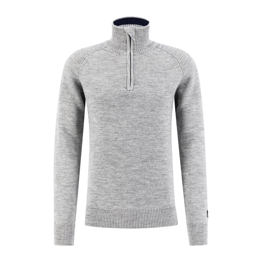 Eio half Zip Ms, ullgenser herre GREY MELANGE