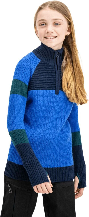 Narvik Wool Sweater, ullgenser junior blue