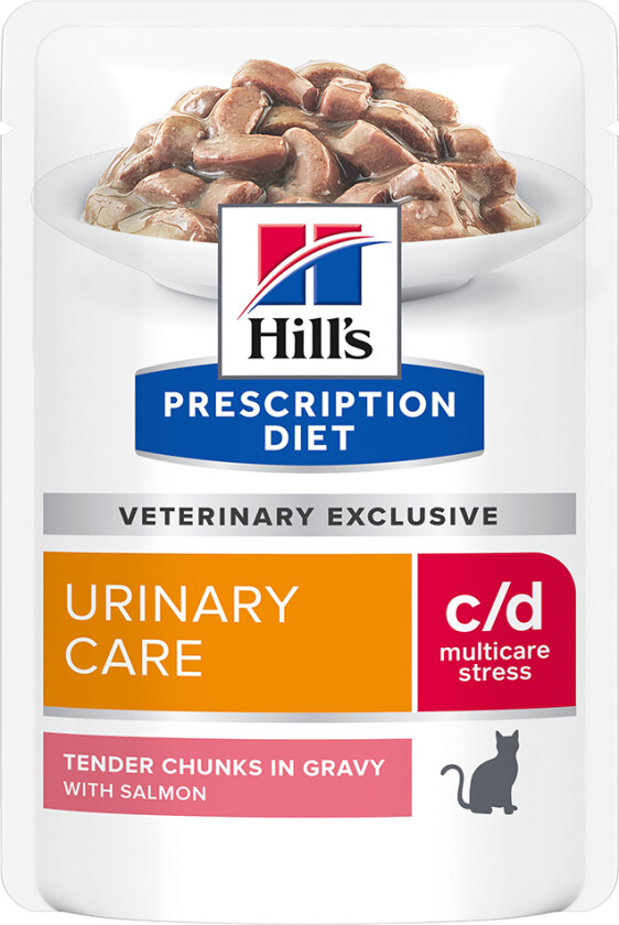 Hill's Prescription Diet Feline c/d Urinary Care Multicare Stress Salmon 12x85 g