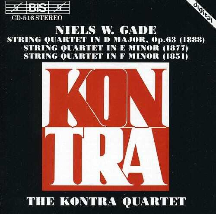 Kontra Quartet, Niels Gade String Quartets In D Opus 63 CD