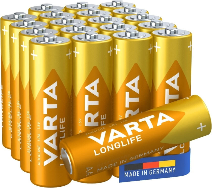 Longlife Alkaline AA batteri, 20 stk
