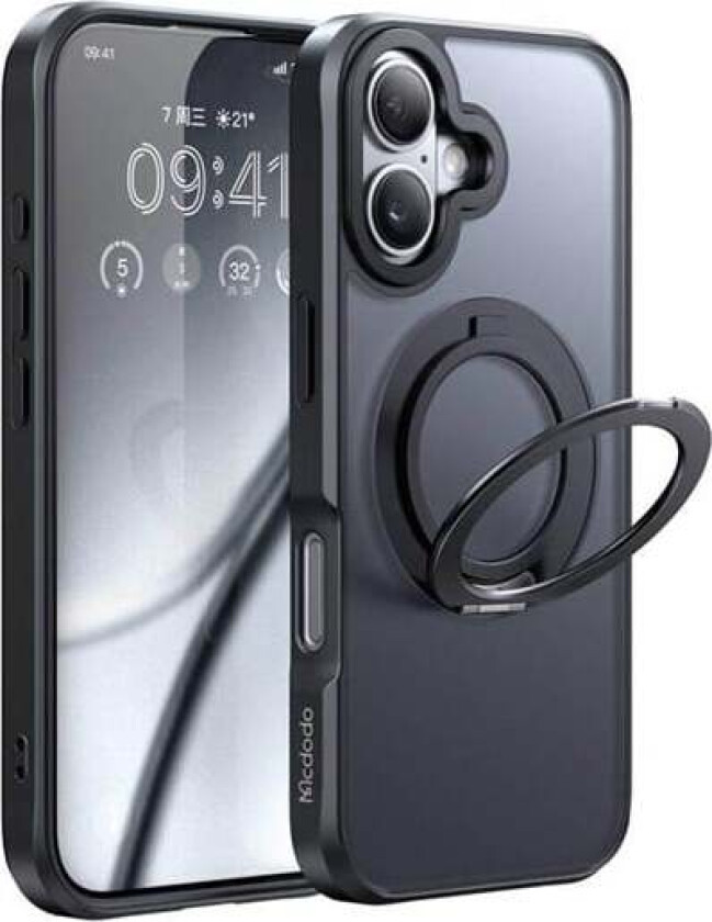 PC-4930 MagSafe case for iPhone 16 with stand (black)