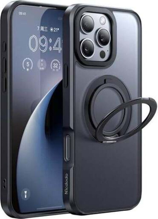 PC-4933 MagSafe case for iPhone 16 Pro Max with stand (black)