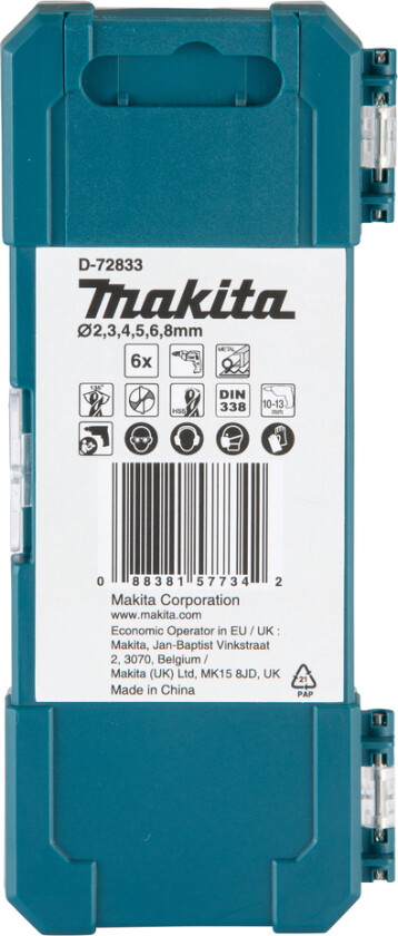 MAKITA METALLBORSETT 2-8MM D-72833