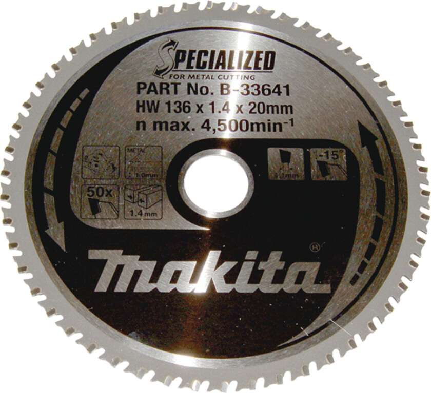 MAKITA SIRKELSAGBLAD 136X20X50T B-33641