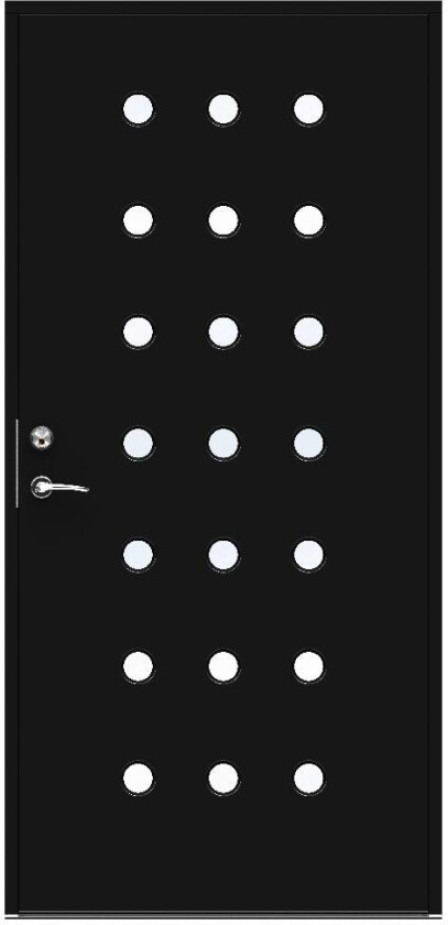 SWEDOOR DØRSETT YD DOMINO 9X20V SVART