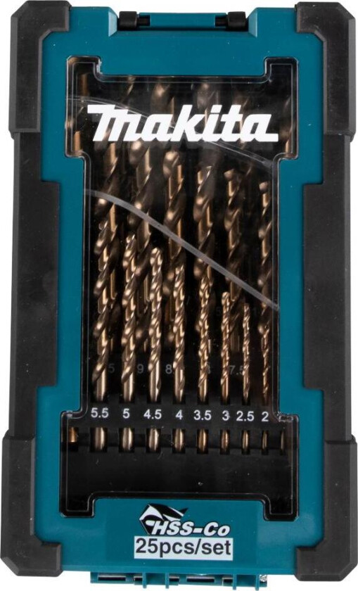 MAKITA METALBORSETT 1-13MM D-67577 25 DELER HSS-CO