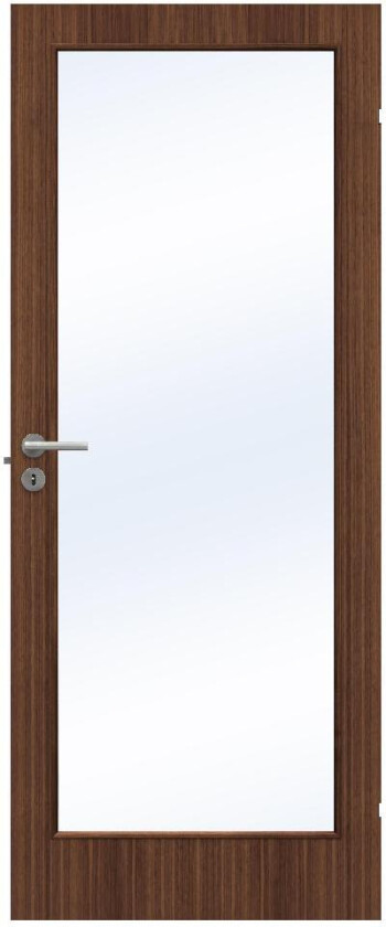 SWEDOOR DØRBL 8X21 GW1 VALNØTT FINER GLASS