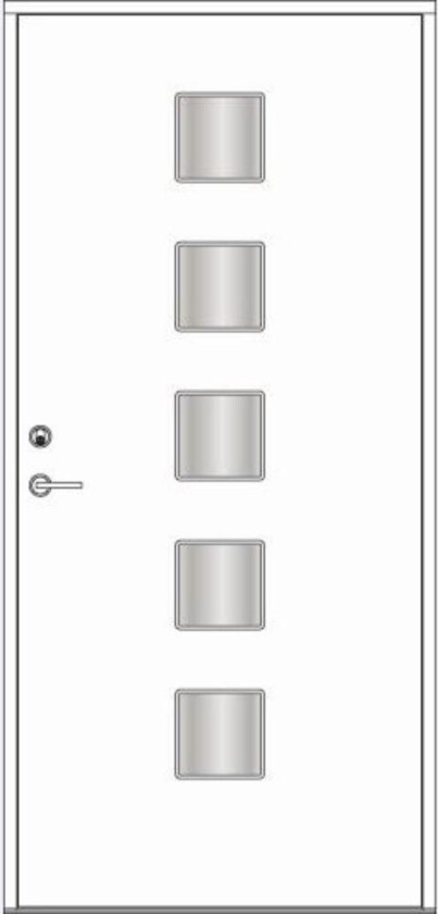 SWEDOOR DØRSETT YD DICE 9X21V HVIT