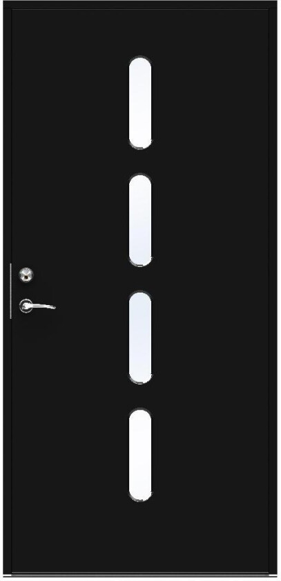SWEDOOR DØRSETT YD BEAT 9X20H SVART