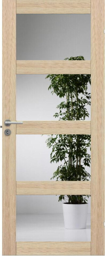 SWEDOOR DØRBL UNIQUE GW04L   7X21 HVITP EIK