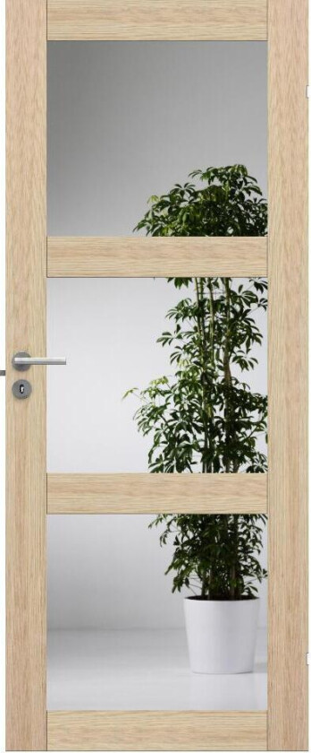 SWEDOOR DØRBL UNIQUE GW03L 10X20 HVITP EIK