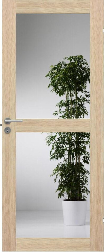 SWEDOOR DØRBL UNIQUE GW02L 10X21 HVITP EIK