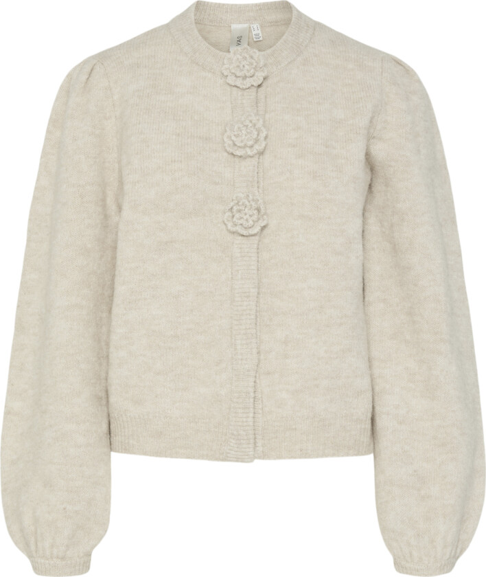 Yasroselle LS Knit Cardigan S. Str L - Cardigans