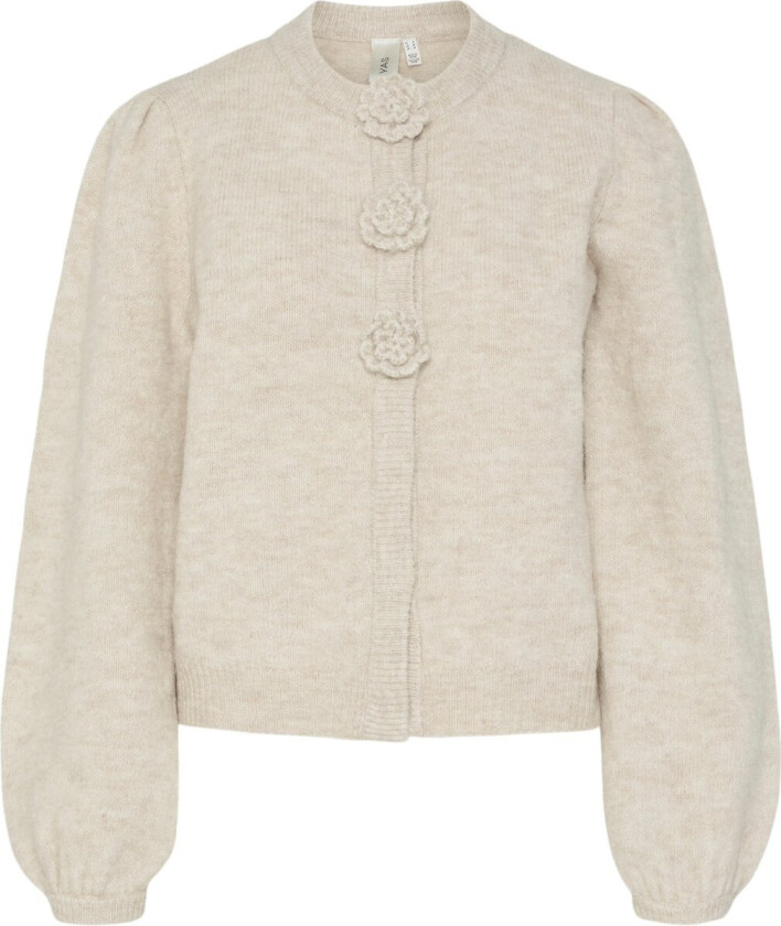 Yasroselle LS Knit Cardigan S. Str S - Cardigans