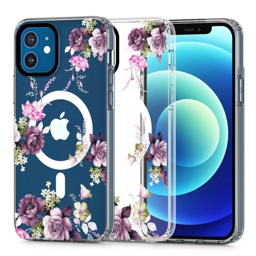 Tech-Protect iPhone 12 / 12 Pro Tech-Protect MagMood Deksel - MagSafe Kompatibel - Spring Floral