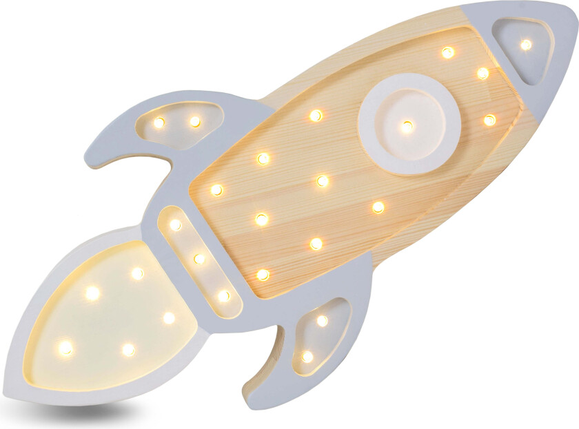 Lampe Romrakett, Grey Wood - Nattlamper - Tre
