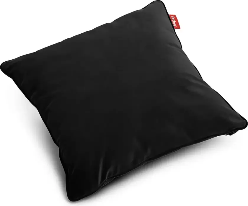 Recycled square pillow velvet black