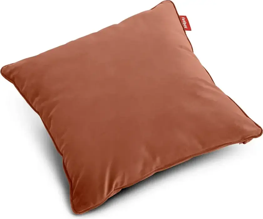 Recycled square pillow velvet rose quartz