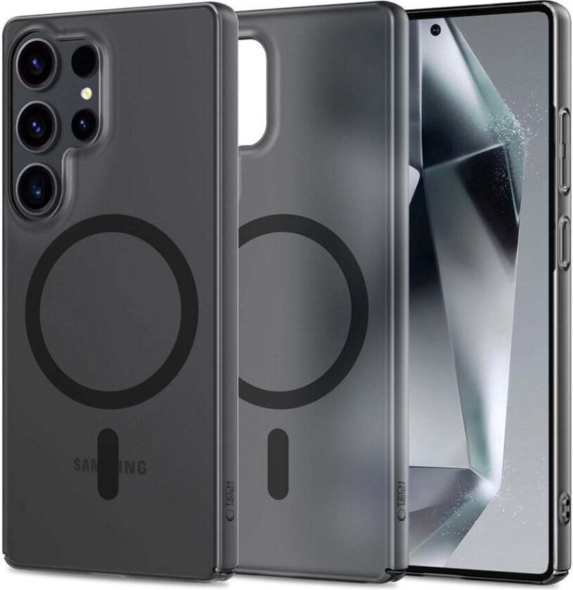 Samsung Galaxy S25 Ultra Tech-Protect MagSlim Deksel - MagSafe Kompatibel - Matt Svart