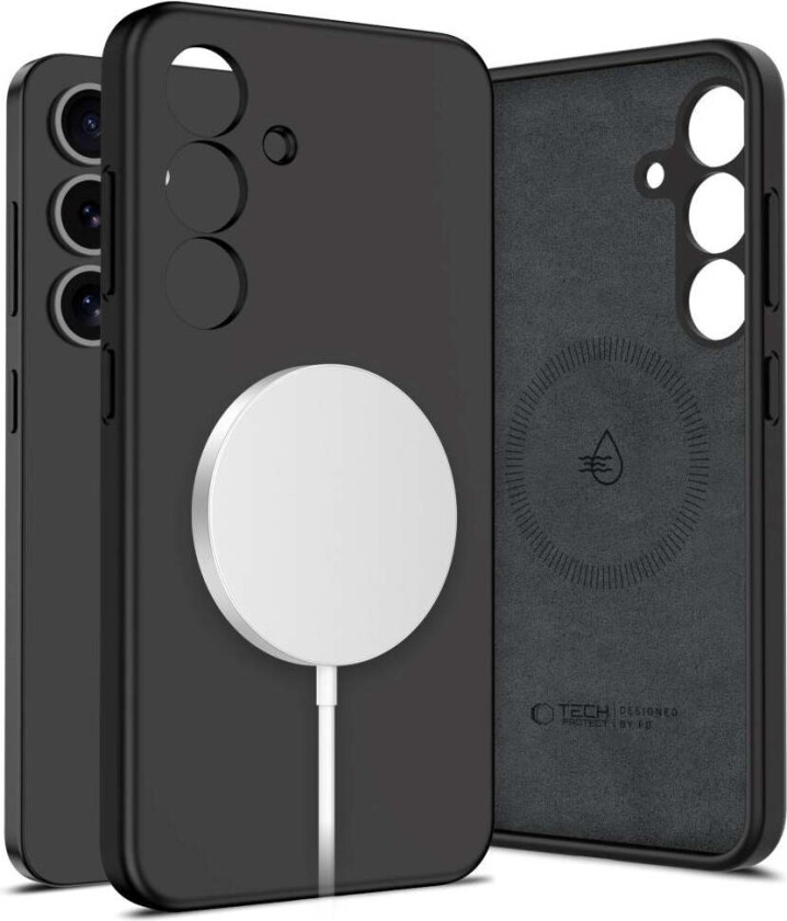 Samsung Galaxy S25 Tech-Protect Silikon Deksel - MagSafe Kompatibel - Svart