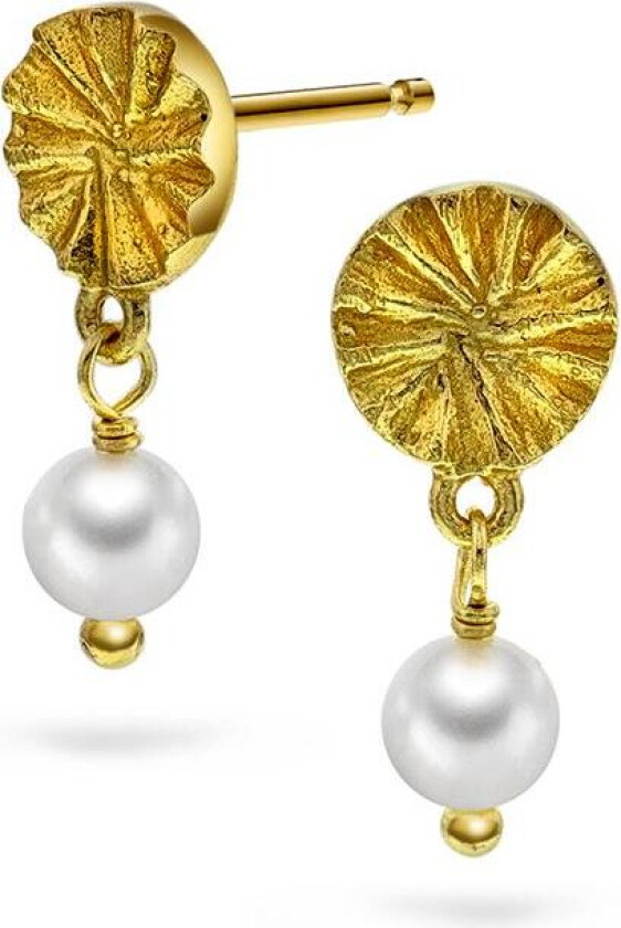 Spectre øredobber i forgylt 925 sølv med ferskvannsperle