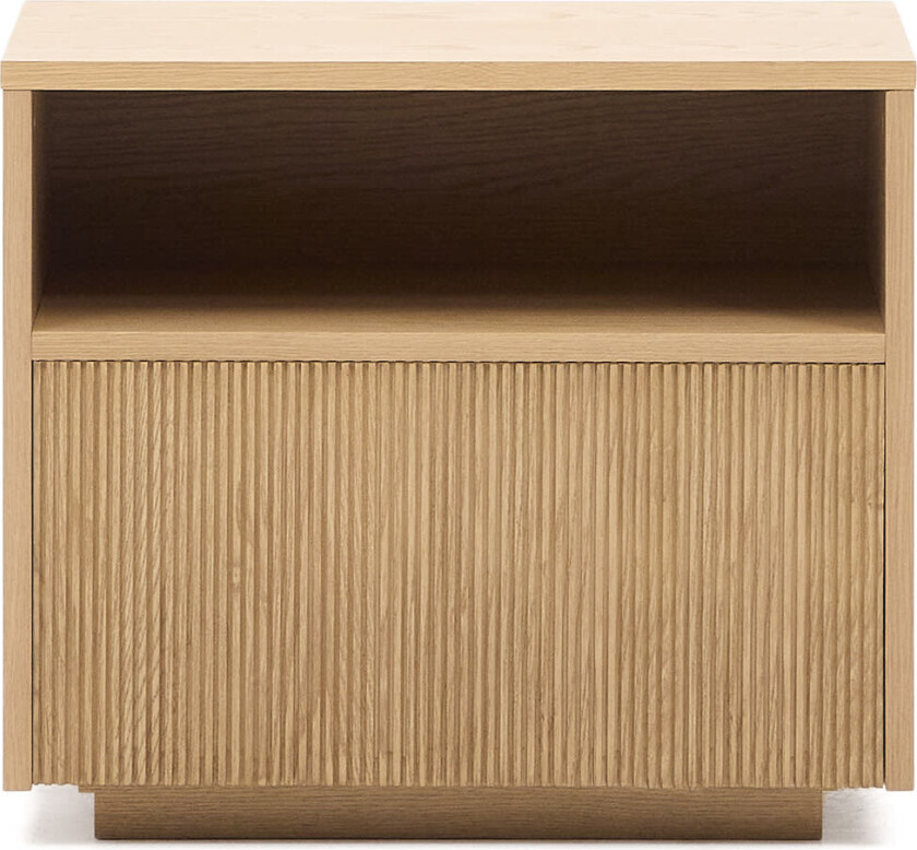 LAFORMA Helvine nattbord, m. 1 rom og 1 skuff - naturlig eikefiner (60x40)