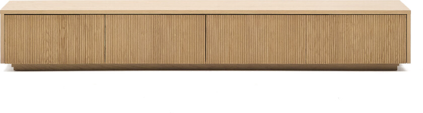 LAFORMA Helvine TV-bord, m. 4 skuffer - naturlig eikefiner (200x40)