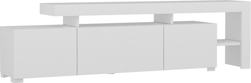 Beliz TV-bord, m. PVC kantlist LED-lys - hvit melamin (192x37)