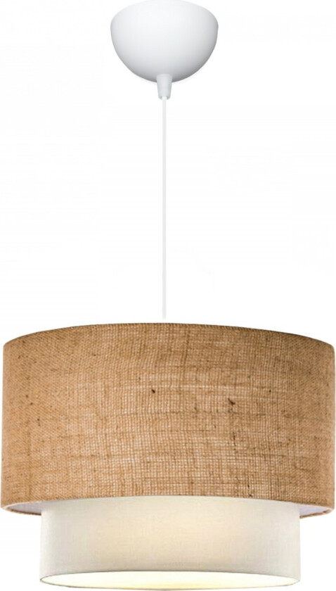 AYD taklampe, rund - beige stoff (Ø30)