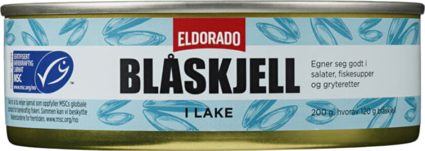 Blåskjell i Vann Msc 200g