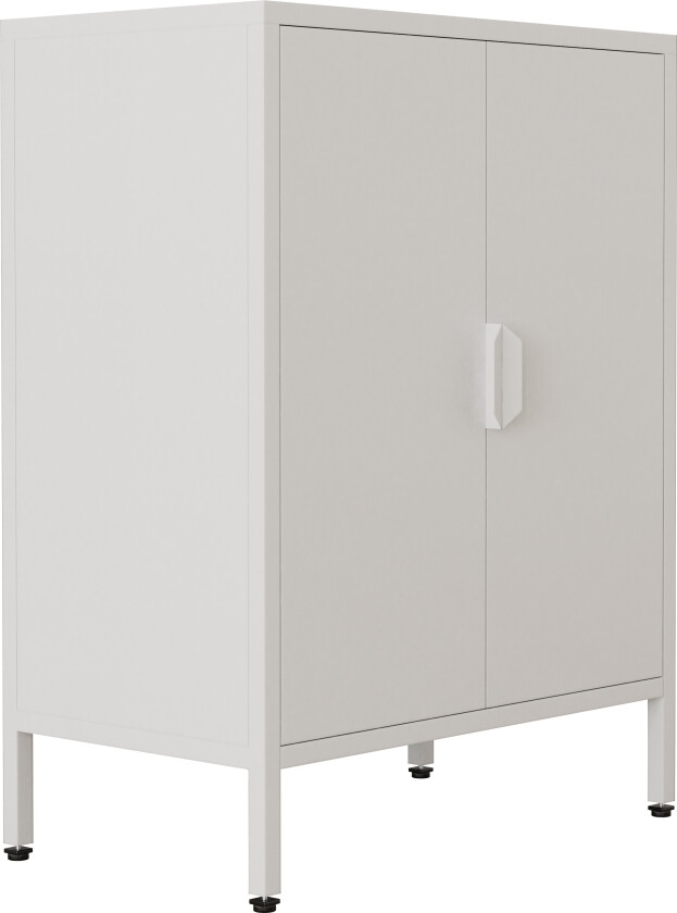 VCM NORDIC Flokas S skap, med 2 dører og 1 hylle - hvit stål