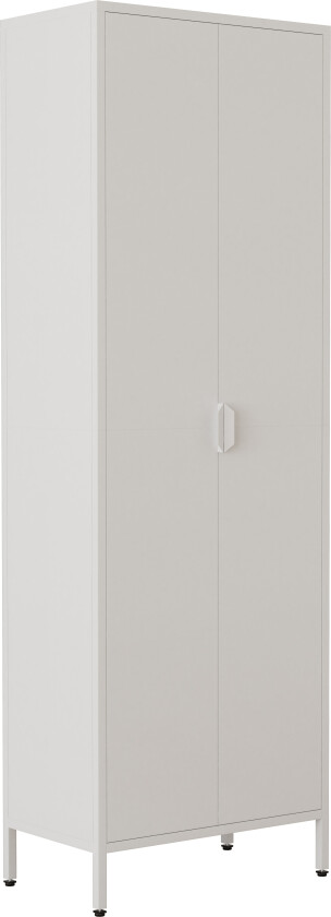VCM NORDIC Flokas XL skap, m. 2 dører og 3 hyller - hvit stål