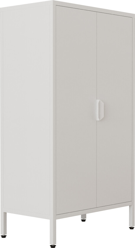 VCM NORDIC Flokas M skap, m. 2 dører og 1 hylle - hvit stål