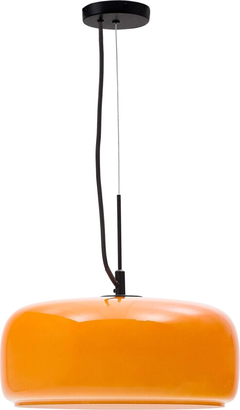 LAFORMA Reig taklampe, rund - oransje glass (Ø38)