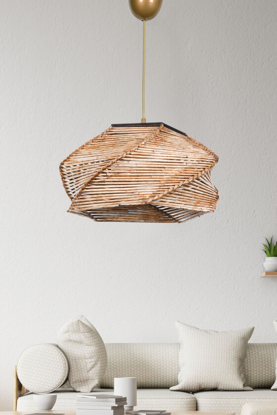 HM190 taklampe - naturlig tre (Ø36)